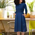 Pocketed Long Sleeve Midi Dress For Women Sizes 2XS To 6XL, Petite To Plus Size Dresses: Style, Comfort, And Functionality Combined