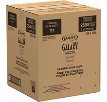 Dart Y7 Conex Galaxy 7 Oz. Translucent Plastic Cold Cup - 2500/Case