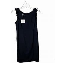 NWT RSVP By Talbots Womens Sheath Dress Ponte Knit Sleeveless Black 6P 6 Petite