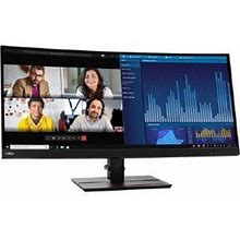 Lenovo Thinkvision P34W-20 34" UW-QHD Curved Screen WLED LCD Monitor - 21:9 - Raven Black - 34" Clas