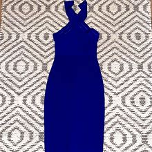 Bodycon Knee Length Dress In Size Small | Color: Blue | Size: S