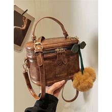 Mini Stylish Top Handle Satchel Bag, Classic Crossbody Bag, Textured Handbag Wallet For Women,