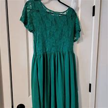 Nemidor Dresses | Nemidor Size 14Us Green Women's Lace Dress | Color: Green | Size: 14