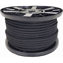 3/8 Inch Black Polyester Bungee/Shock Cord - 250 Foot Spool | Marine Grade - High UV And Abrasion Resistance