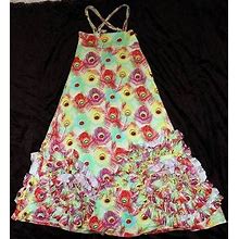 Boutique Pixie Girl Full Bloom Peacock Photo Beach Maxi Knit Dress 10