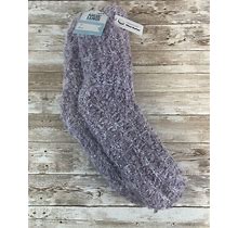Muk Luks Slipper Socks Womens 8.5-11 Cozy Purple Infused With Shea Butter