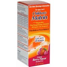 Motrin Children's Ibuprofen Oral Suspension, Original Berry 4 Oz (Pack Of 6)