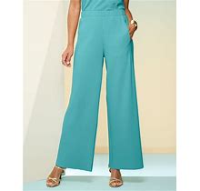 Draper's & Damon's Women's Wave Pleated Pants - Blue - PXL - Petite