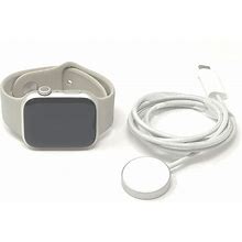 Apple Watch Series 7 45mm Starlight Aluminum Case Starlight Sport Band GPS Good