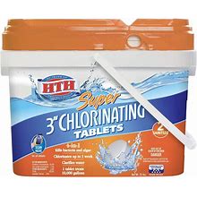 HTH 42034 Super 3-Inch Chlorinating Tablets For Swimming Pools, 25 Lbs