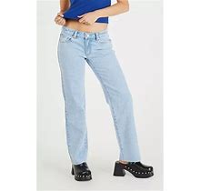 Abrand Jeans Abrand 99 Low Straight Petite Jeans In Blue Denim, Women's 26 At Urban Outfitters