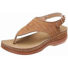 Leather Orthopedic Arch Support Sandals Diabetic Walking Sandals,Comfort Sandals,Orthopedic Sandals For Women