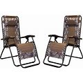 Caravan Canopy Fabric Patio Folding Chair Set Of 2 Fabric In Brown/Indigo | 64.5 H X 26.4 W X 20.5 D In | Wayfair Dcb2dde2eb8e3dedd5753622a0b2c0d5