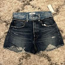 Moussy Shorts | Moussy Vintage Lewiston Distressed Denim Shorts Blue. Size 25. New With Tags. | Color: Blue | Size: 25