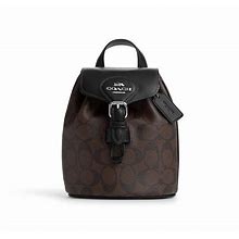 Coach Amelia Convertible Backpack In Signature Canvas Brown Black