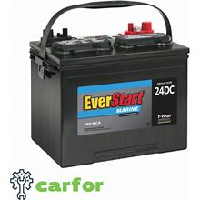 Everstart Lead Acid Marine & Rv Deep Cycle Battery, Group Size 24Dc 12 Volt, 690