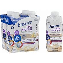 Ensure Max Protein Shake Vanilla Oral Protein Supplement, 11 Oz. Carton - 12/CS