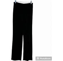 CHICOS TRAVELERS Size 0 Reg Black Slinky Knit Straight Leg Pants Same As XS 4