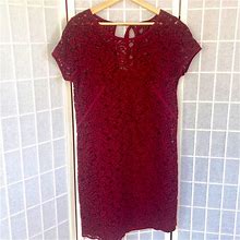 Loft Dresses | Ann Taylor Loft Lace Dress | Color: Red | Size: 10