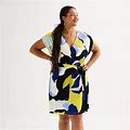 Plus Size Nine West Dolman Sleeve Wrap Dress, Women's, Size: 2XL, Multicolor