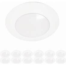 HALO HCLE 6 Inch Integrated LED Recessed Disk Light, 3000K, 900 Lumens, Title 20 California Compliant, 12-Pack