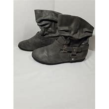So Ankle Boots Women's Size 8 Med. Grey With Buckles