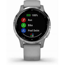 Garmin Vivoactive 4S Powder Gray And Silver Gps Smartwatch