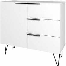 MANHATTAN COMFORT Beekman 3-Drawer Dresser, White