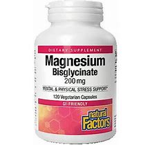 Natural Factors Magnesium Bisglycinate 200Mg, 120 Veg Capsules