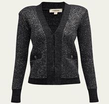 L'agence Jinny Sequin Cardigan, Women's, X-Small, Sweaters Button-Front & Open Cardigan Sweaters