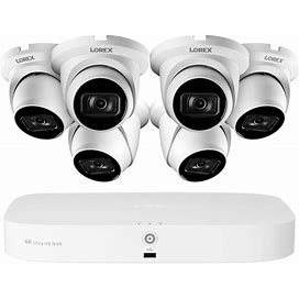 Lorex Fusion Series 4K 16 Camera Capable (8 Wired And 8 Wi-Fi) 2TB Wired NVR System With IP Dome Cameras 6 / White