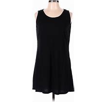 Scully Casual Dress - Mini Scoop Neck Sleeveless: Black Print Dresses - Women's Size Medium