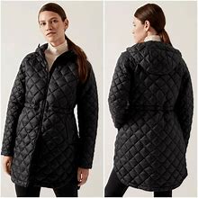 ATHLETA Whisper Featherless Parka Jacket S Small | Black Coat 981582 NEW