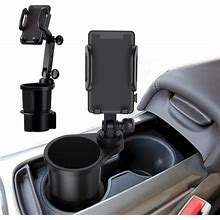 Cell Phone Holder For Car, Car Cup Holder With Phone Mount, Multifunctional Cup Holder, 360 Degrees Rotation Cup Holder Cellphone Mount, 2-In-1 Cup