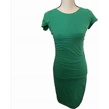 Boden Dresses | Boden Kelly Green Knee Length Ruched Sides Bodycon Size 6R Dress. | Color: Green | Size: 6