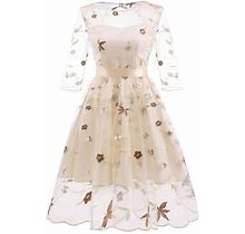 Adviicd Dress Women's Deep- V Neck Sleeveless Vintage Plus Size Bridesmaid Formal Maxi Dress A M