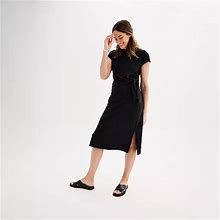 Women's Sonoma Goods For Life® Tie Waist Knit Dress, Size: XS, Black