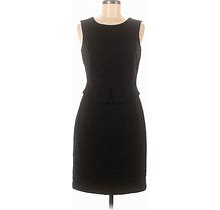 The Limited Casual Dress - Sheath Crew Neck Sleeveless: Black Print Dresses - Women's Size 6