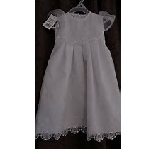 INFANT Baby DRESS Long White NEW NWT Blessing Christening By Sweet Pea Sz 2XS