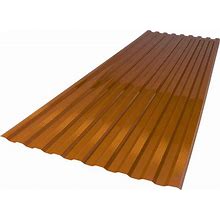 26 in. X 6 ft. Corrugated Polycarbonate Roof Panel In Copper
