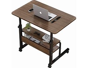 Adjustable Table Student Computer Desk Portable Home Office Furniture Small Spaces Sofa Bedroom Bedside Learn Play Game Desk On Wheels Movable With S