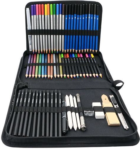 Art Drawing Sketch Pencils Art Drawing Set School Supplies 71Pcs Colored  Pencils, Sketching Pencil Case Drawing Tools, Ideal Gift For Artists,Temu