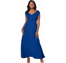 Plus Size Women's V-Neck Maxi Dress By Jessica London In Dark Sapphire (Size 24 W)