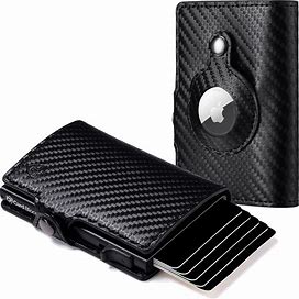 Card Blocr Airtag Tracker Carbon Fiber Style Credit Card Wallet (Airtag NOT INCL