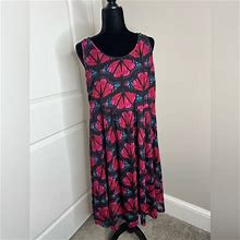Torrid Dresses | Torrid 2 Monarch Butterfly Midi Dress | Color: Blue/Pink | Size: 2X