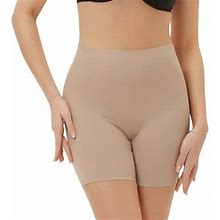 Efinny Mid-Waist Compression Pants For Women Seamless Shapewear Pants For Women Solid Color Comfort Safety Pants