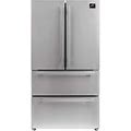 Moena 36 in. 19.2 Cu. Ft. French Door Refrigerator With Ice Maker In Stainless Steel