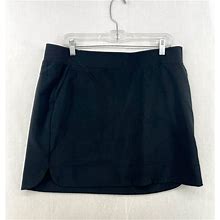 Cypress Club Skort Women's Sz L Black Built-In Shorts Elastic