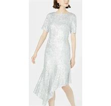 Adrianna Papell Sequined Asymmetrical Midi Dress 2
