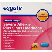 Severe Allergy, Plus Sinus Headache, Maximum Strength, Caplets